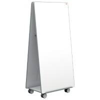 Nobo Move & Meet mobiel systeem 1915560 gelakt staal 2 dubbelzijdige, lichtgewicht, magnetische whiteboards 90 x 180 cm wit