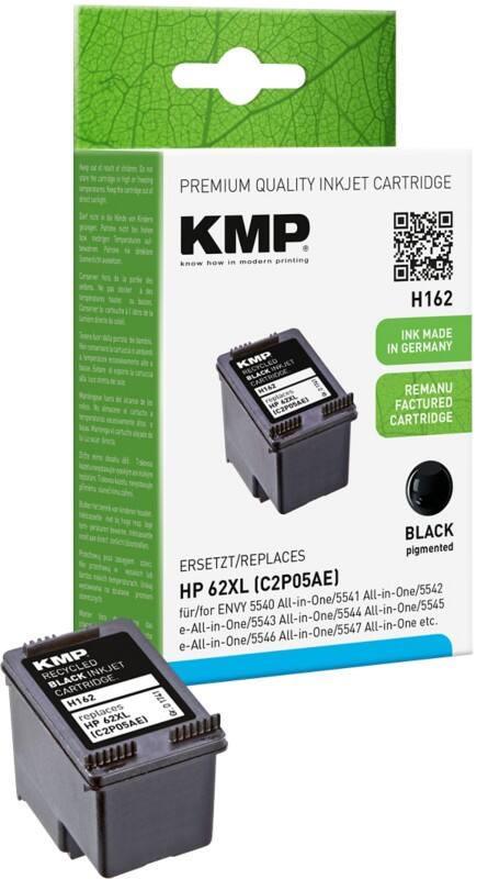 KMP Compatibel HP 62XL Inktcartridge C2P05AE Zwart