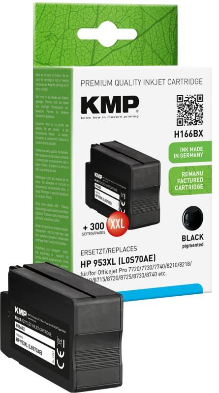 KMP Compatibel HP 953XL Inktcartridge L0S70AE Zwart