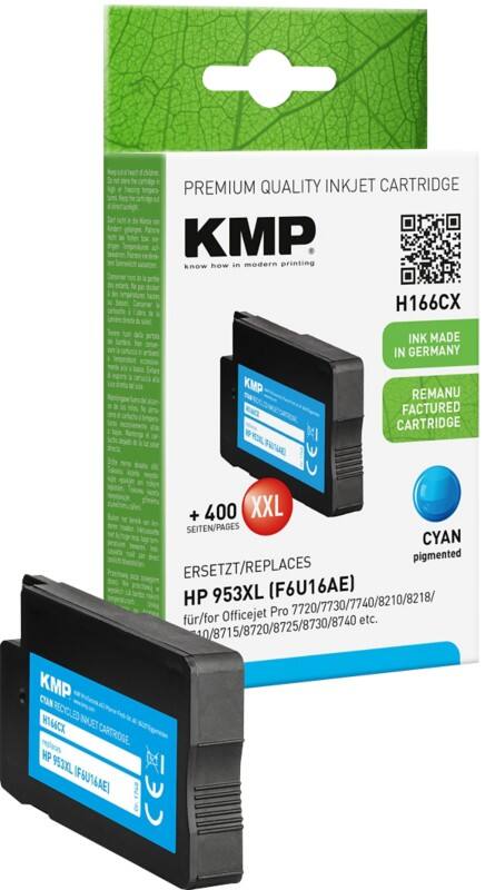 KMP Compatibel HP 953XL Inktcartridge F6U16AE Cyaan