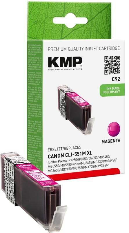 Cartouche jet d’encre KMP C92 compatible avec Canon CLI-551M XL Magenta