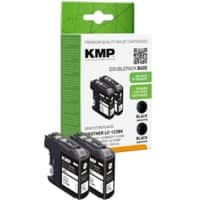 KMP B60D Inktcartridge Compatibel met Brother LC-123BK Zwart Pak van 2 stuks