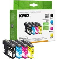 Cartouche jet d’encre KMP Compatible Brother LC123VALBP Noir, cyan, magenta, jaune Multipack 4 Unités