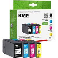 KMP Compatibel Canon PGI-1500XL BK/C/M/Y Inktcartridge Zwart, cyaan, magenta, geel