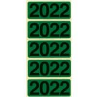 Étiquette d'identification Bene année 2022 Vert 48 x 19 mm 20 Feuilles de 5 Étiquettes