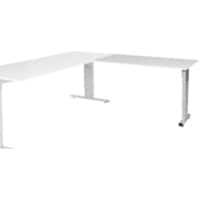 Bureau complémentaire Schaffenburg Linesto Plus LIN-PLA126-LRA-M25 Argenté, gris 120 x 60 x 65-85 cm