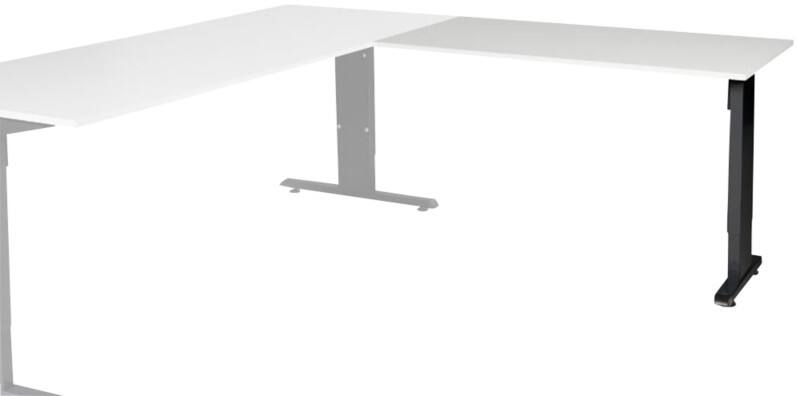 Extension de bureau Schaffenburg Linesto Plus Hauteur ajustable Rectangulaire Gris T-Pied 1200 (l) x 600 (p) x 655 (H) mm Mélamine