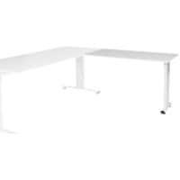 Bureau complémentaire Schaffenburg Linesto Plus LIN-PLA126-LRW-M25 Blanc, gris 120 x 60 x 65-85 cm