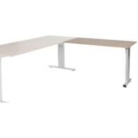 Bureau complémentaire Schaffenburg Linesto Plus LIN-PLA126-HAVA-M25 Argenté, brun clair 120 x 60 x 65-85 cm