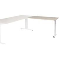 Bureau complémentaire Schaffenburg Linesto Plus LIN-PLA126-LERW-M25 Blanc, brun 120 x 60 x 65-85 cm