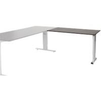 Bureau complémentaire Schaffenburg Linesto Plus LIN-PLA126-LOGA-M25 Argenté, brun foncé 120 x 60 x 65-85 cm