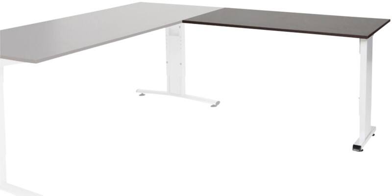 Extension de bureau Schaffenburg Linesto Plus Hauteur ajustable Rectangulaire Chêne T-Pied 1200 (l) x 600 (p) x 655 (H) mm Mélamine