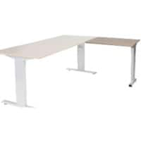 Bureau complémentaire Schaffenburg Linesto Plus LIN-PLA086-HAVA-M25 Argenté, brun clair 120 x 60 x 65-85 cm