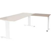 Bureau complémentaire Schaffenburg Linesto Plus LIN-PLA086-HAVW-M25 Brun clair, blanc 120 x 60 x 65-85 cm