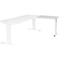 Bureau complémentaire Schaffenburg Linesto Plus LIN-PLA086-LRW-M25 Blanc, gris 80 x 60 x 65-85 cm