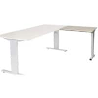 Schaffenburg Aanbouwtafel Linesto Plus LIN-PLA086-LERA-M25 Lindberg eik, zilver 80x60x65-85 cm