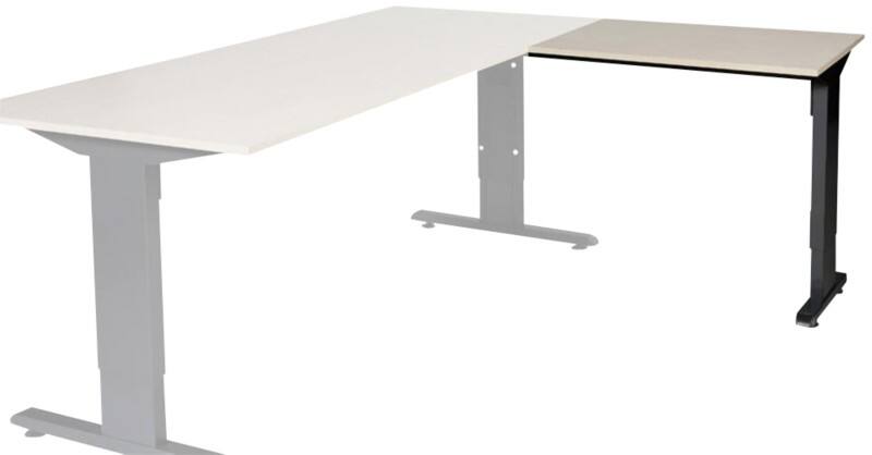 Extension de bureau Schaffenburg Linesto Plus Hauteur ajustable Rectangulaire Chêne T-Pied 800 (l) x 600 (p) x 655 (H) mm Mélamine