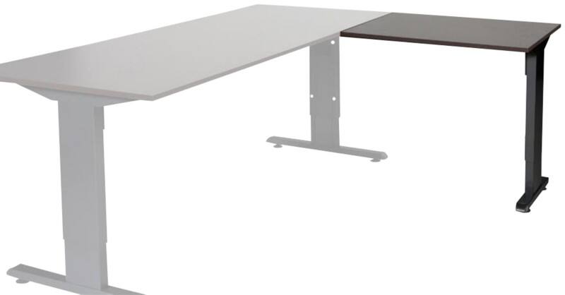 Extension de bureau Schaffenburg Linesto Plus Hauteur ajustable Rectangulaire Chêne T-Pied 800 (l) x 600 (p) x 655 (H) mm Mélamine