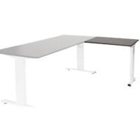 Bureau complémentaire Schaffenburg Linesto Plus LIN-PLA086-LOGW-M25 Brun foncé, blanc 120 x 60 x 65-85 cm