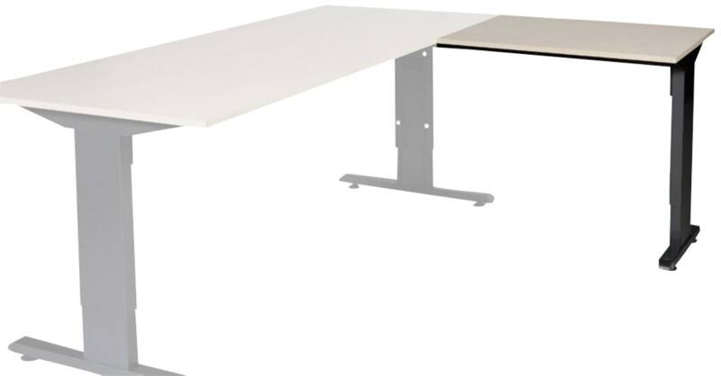 Extension de bureau Schaffenburg Linesto Plus Hauteur ajustable Rectangulaire Chêne T-Pied 800 (l) x 600 (p) x 655 (H) mm Mélamine