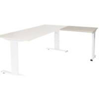 Bureau complémentaire Schaffenburg Linesto Plus LIN-PLA086-ROBW-M25 Blanc, brun 80 x 60 x 65-85 cm