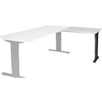 Bureau complémentaire Schaffenburg Linesto Plus LIN-PLA086-WIRZ-M25 Blanc, noir 80 x 60 x 65-85 cm