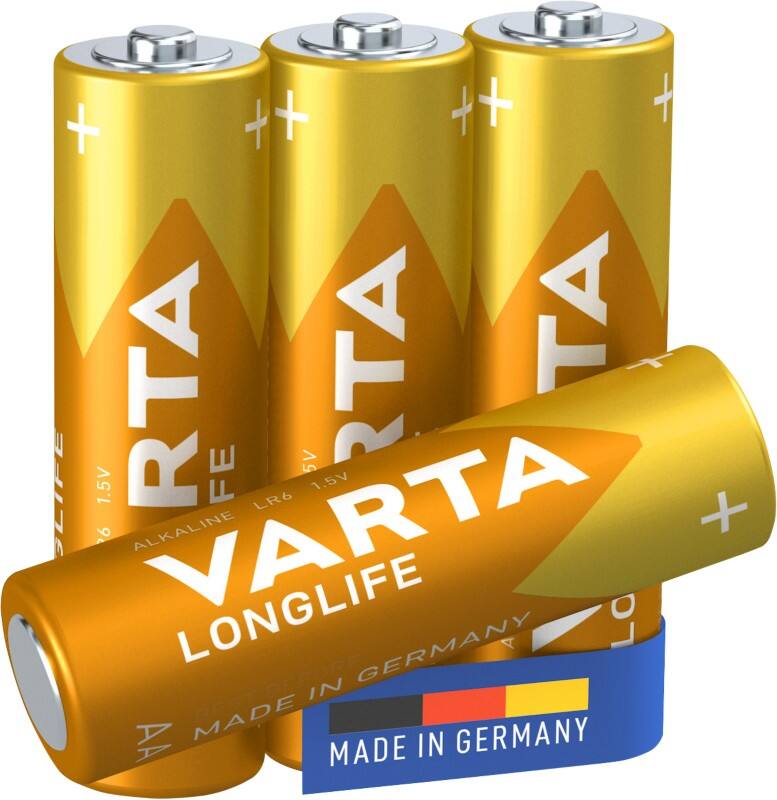 VARTA Batterij LongLife AA Alkaline 4 Stuks