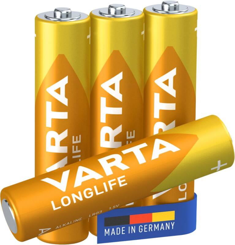 VARTA batterij AAA alkaline 4 stuks