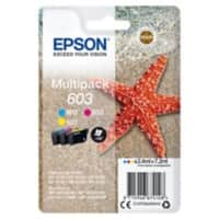 Cartouche jet d'encre Epson 603 D'origine C13T03U54010 Cyan, jaune, magenta Multipack 3 Unités