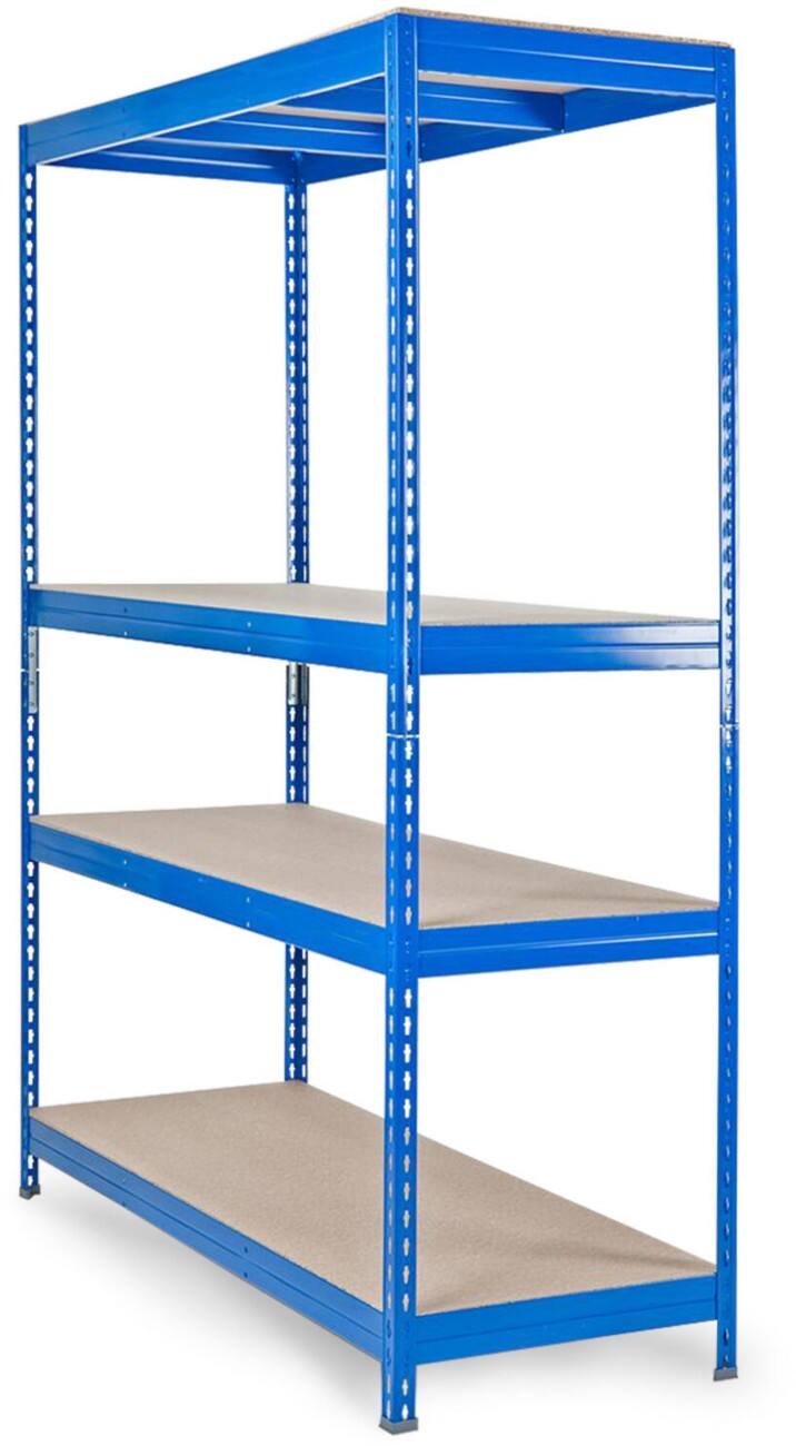 MAMMUT Breedvakstelling 4 schappen Staal 1.500 x 600 x 2.000 mm Blauw