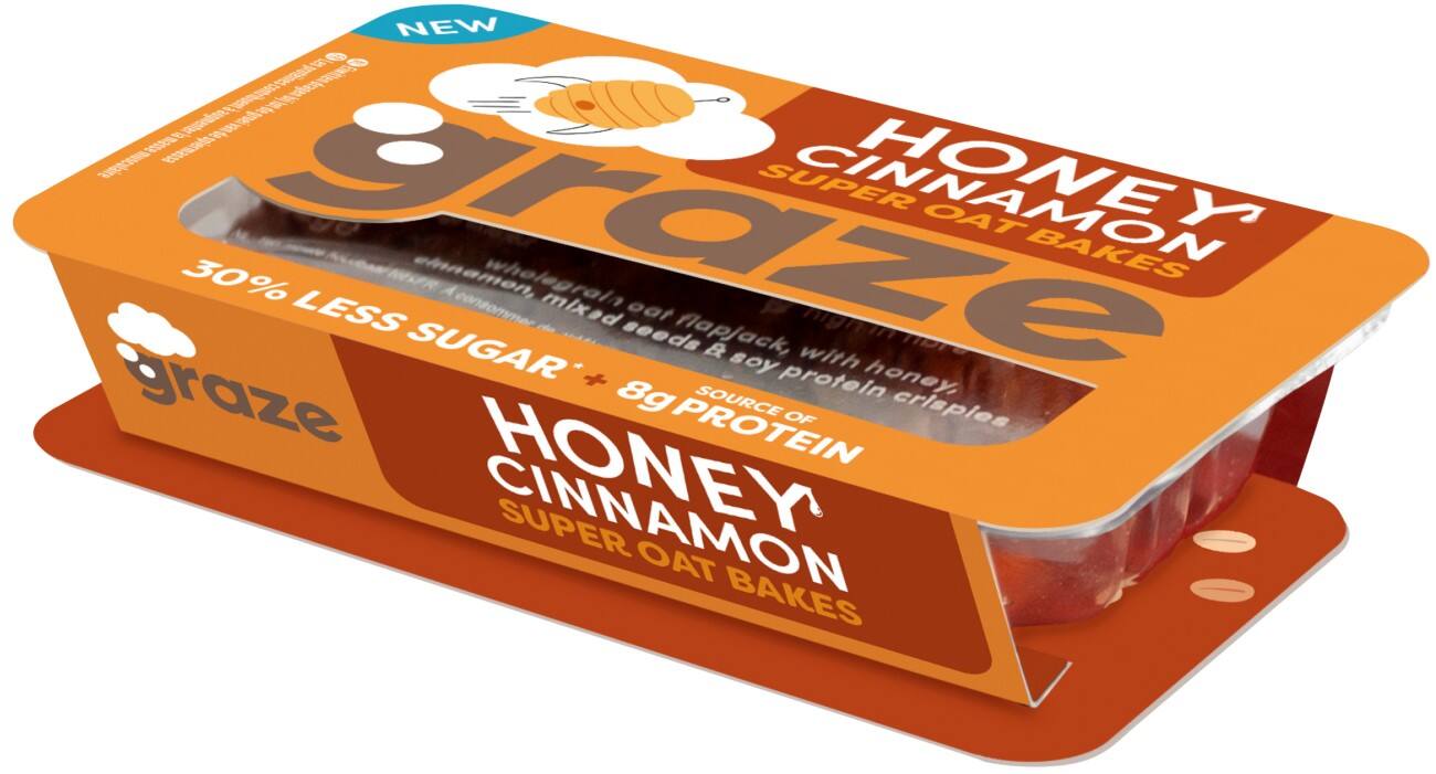 graze Honey Cinnamon Flapjack Proteïnereep 52 g Pak van 6