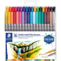 Stylo-feutre STAEDTLER Design Journey Double pointe Assortiment 36 Unités