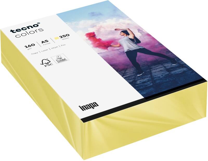 Papier couleur A5 tecno Crème 160 g/m² 250 Feuilles