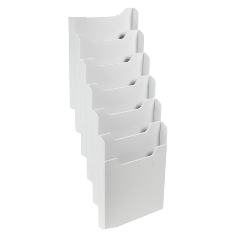 Support de rangement pour classeur A4 Portrait Exacompta Montage mural Gris 63740D 23,9 x 15,5 x 66,5 cm