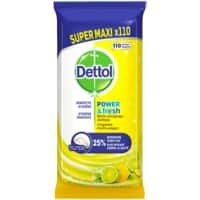 Lingettes nettoyantes Dettol Power and Fresh Citrus 110 Unités