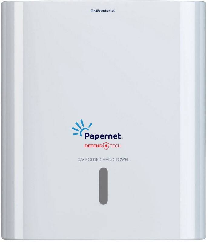 Papernet Defend Tech Antibacterial 416143 Handdoekdispenser Kunststof Afsluitbaar Handmatig Wit