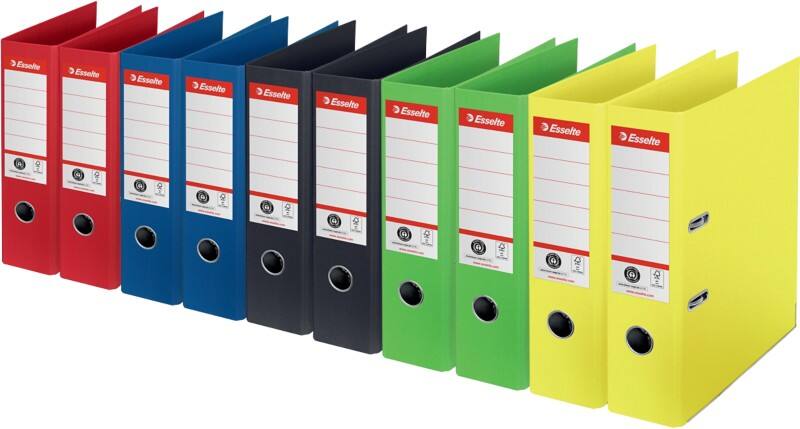 Esselte No,1 Power Breed Classeur A4 75 mm Kleurenassortiment 2 Ringen 627571 Staand Gerecycled 10 Stuks