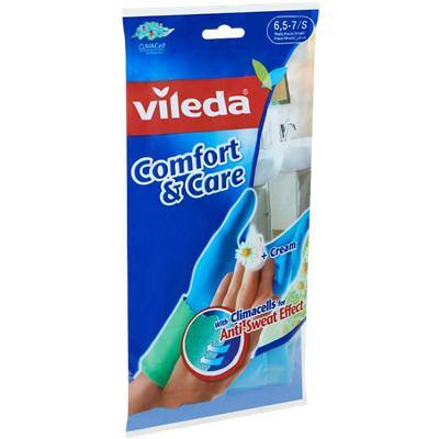 Vileda Handschoenen Comfort & Care Maat S Blauw