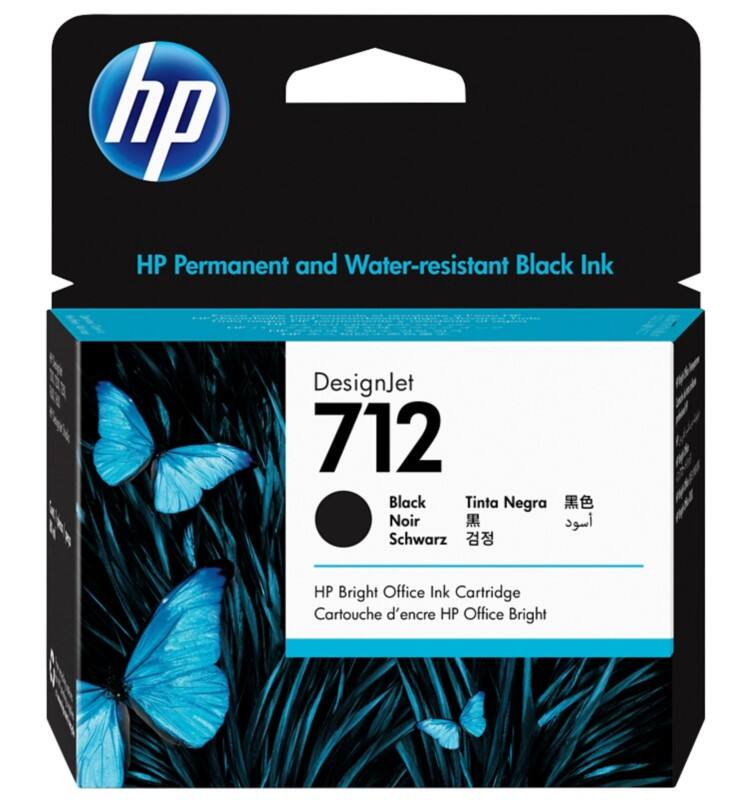 HP 712 Inktcartridge Origineel DesignJet 3ED71A 80 ml Zwart