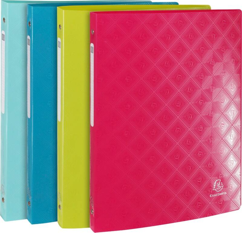 Classeur à anneaux Exacompta 1928 15 mm PP (Polypropylène) A4 4 Anneaux Assortiment 51620E 20 Unités