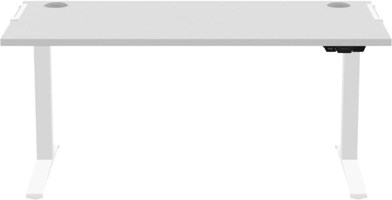 Bureau assis-debout Fellowes Levado Rectangulaire Gris T-Pied 1829 (L) x 698 (P) x 1257 (H) mm Acier, MDF (Fibres de moyenne densité), PVC (Polychlorure de vinyle)