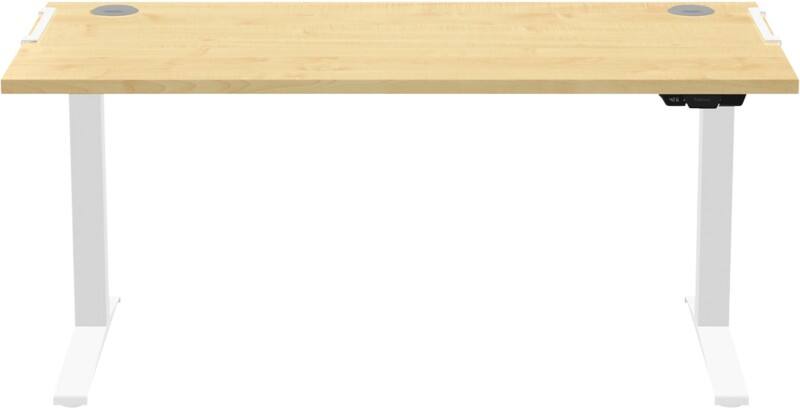 Bureau assis-debout Fellowes Levado Rectangulaire Érable T-Pied 1829 (L) x 698 (P) x 1257 (H) mm Acier, MDF (Fibres de moyenne densité), PVC (Polychlorure de vinyle)