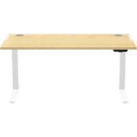 Fellowes Levado Zit-sta-bureau Rechthoekig Ahorn T-Voet 1.829 (B) x 698 (D) x 1.257 (H) mm MDF (Medium-density fibreboard), PVC (Polyvinylchloride), Staal