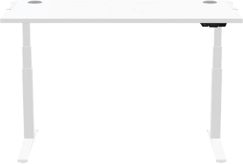 Fellowes Levado Zit-sta-bureau Rechthoekig Wit T-Voet 1.829 (B) x 698 (D) x 1.257 (H) mm MDF (Medium-density fibreboard), PVC (Polyvinylchloride), Staal