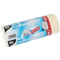 PAPSTAR Vuilniszakken 30 l Sluittouw Wit LDPE (Lagedichtheidpolyetheen) 17 micron 30 Stuks