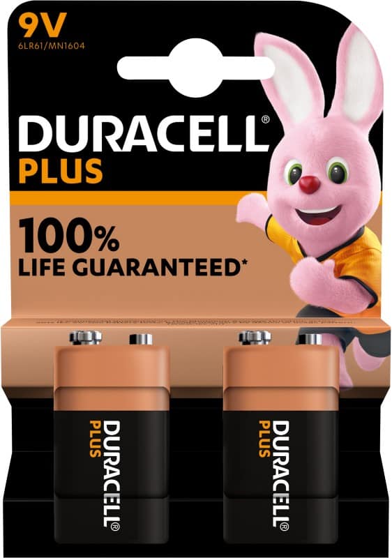 Duracell Batterijen PLUS 6LR61 9V Alkaline 2 Stuks