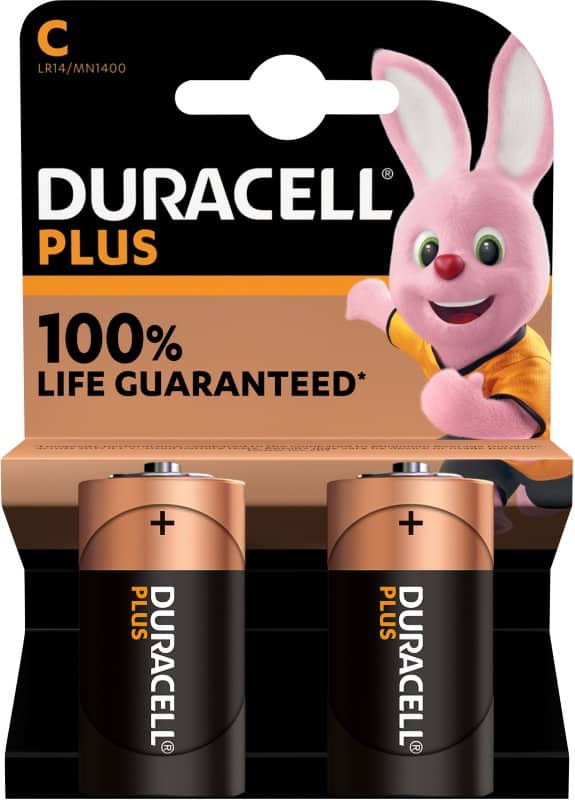 Duracell Batterijen PLUS C LR14 Alkaline 1.5 V 2 Stuks