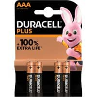 Duracell Batterijen Plus 100 AAA Alkaline 4 Stuks