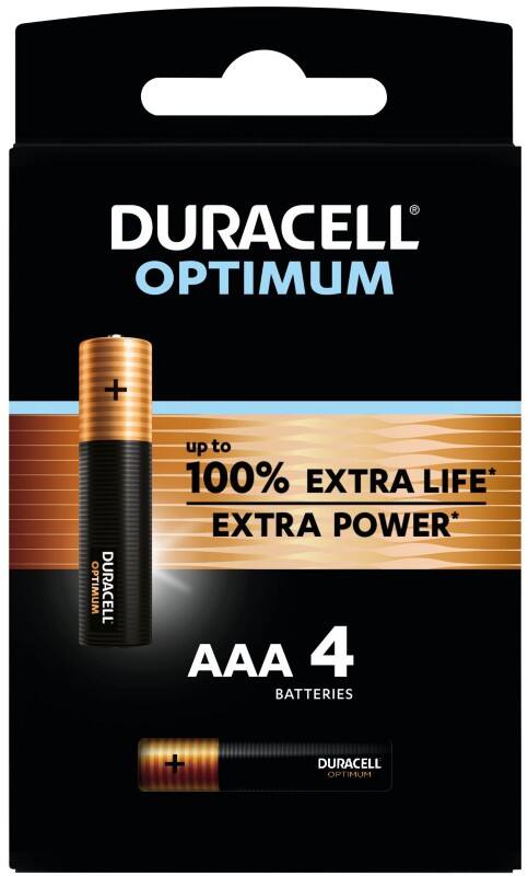 Piles Duracell Optimum AAA 4 unités