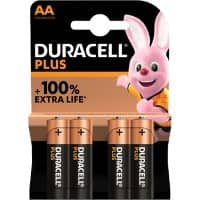 Piles Duracell Plus 100 AA 4 unités